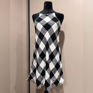 Cloth & Stone Black and White Gingham Mini Dress